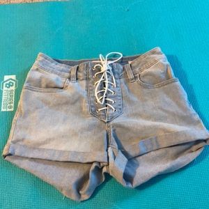 High rise super stretch shortie shorts